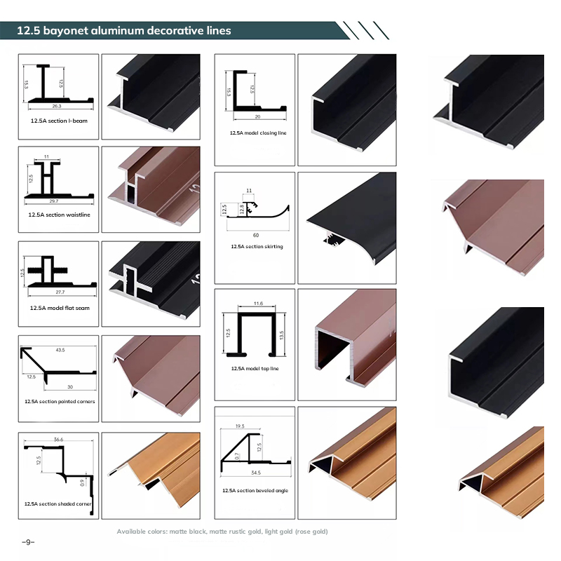 Aluminium Decorative Lines Protecting & Decorating The Margines Tile