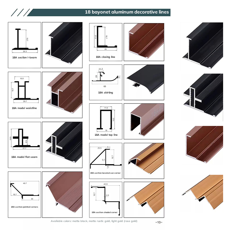 Aluminium Decorative Lines Protecting & Decorating The Margines Tile