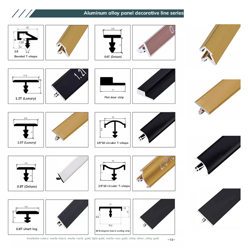 Aluminium Decorative Lines Protecting & Decorating The Margines Tile